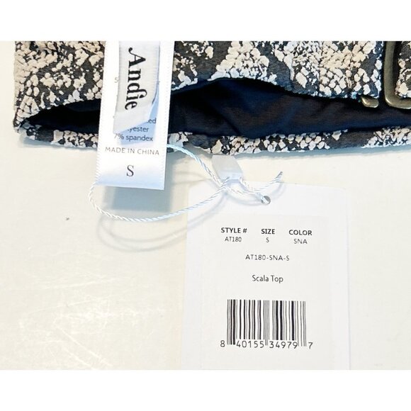 Andie NWT Sicily Bikini Swim Top Underwire in Snake Print NWT Size S - Picture 5 of 8